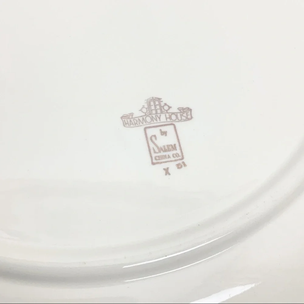 Vintage Harmony House Salem China Holly Berry Cake Plate Server Christmas